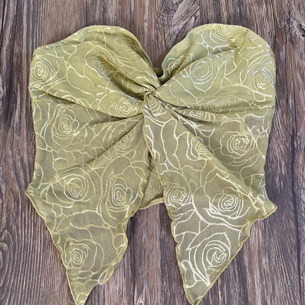 SHEIN Green Floral Crop Top - Picture 3 of 4